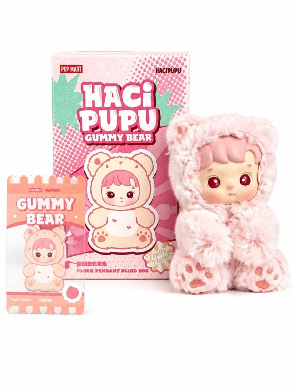 POP MART HACIPUPU Gummy Bear – Peach